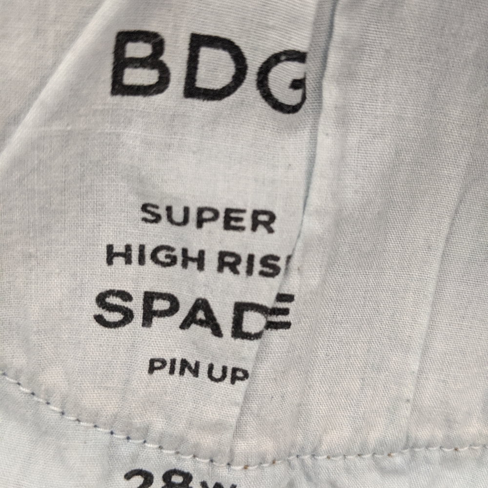 BDG Super High Rise Spade Pin Up Shorts Dark - Picture 7 of 10